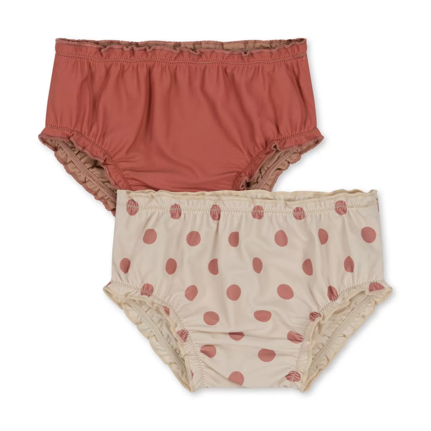 New Konges Sløjd 2 Pack Collette Baby Bikini Pants - Dot Rose