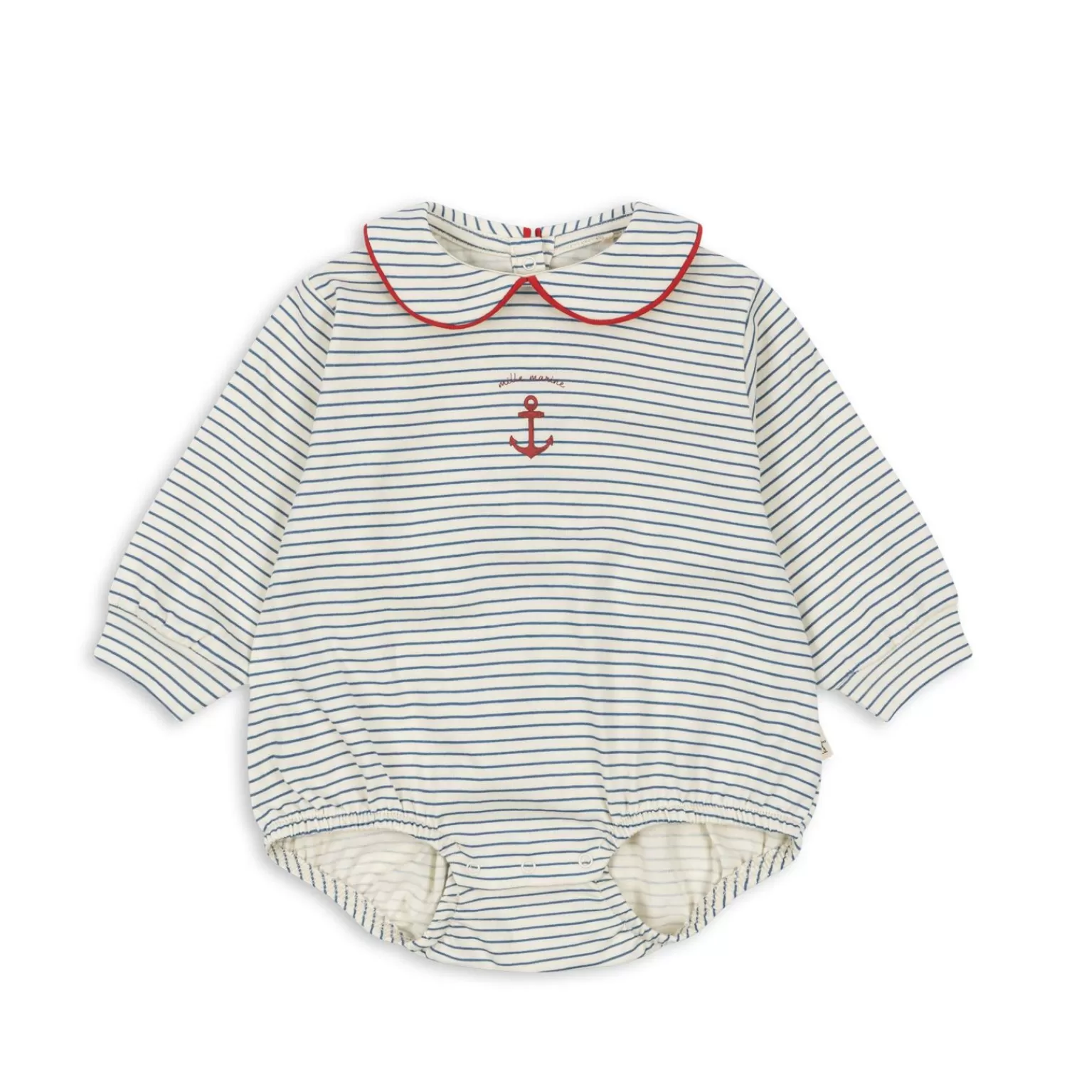 Fashion Konges Sløjd Alfie-Romper Met Kraag - Stripe Bluie