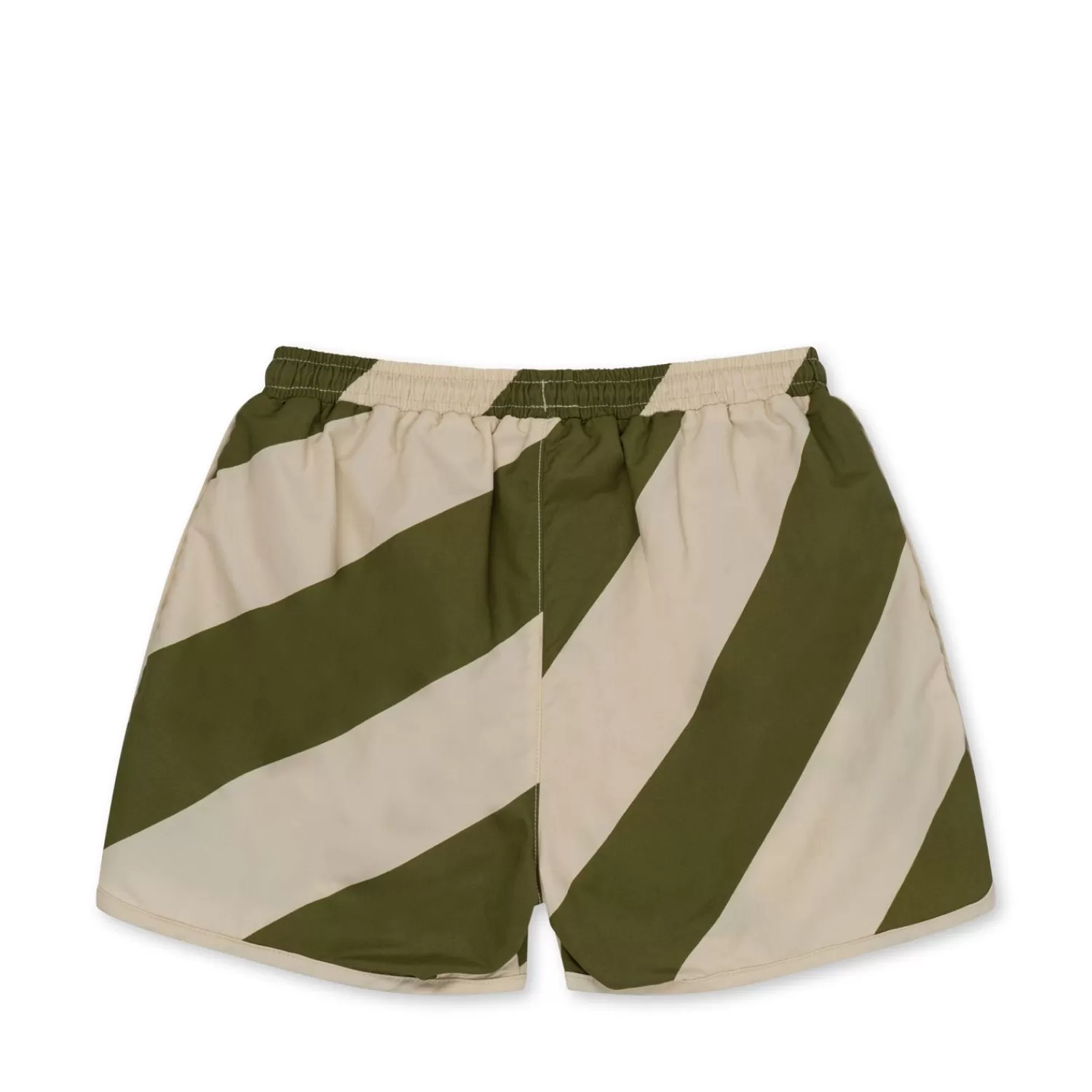 New Konges Sløjd Asnou-Zwemshort - Dark Olive/Creamy White