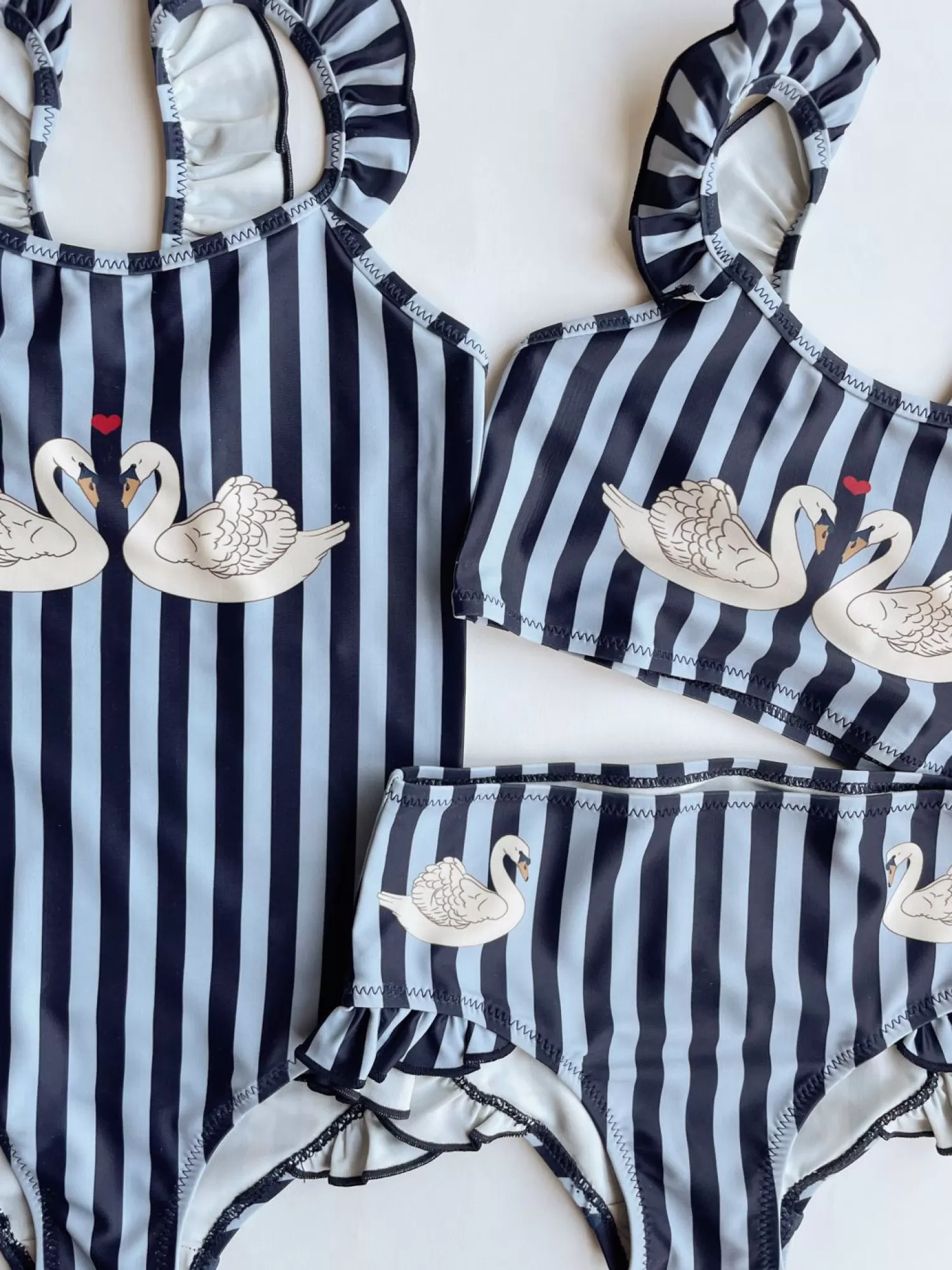 Outlet Konges Sløjd Dea-Bikini Met Ruches - Navy Stripe