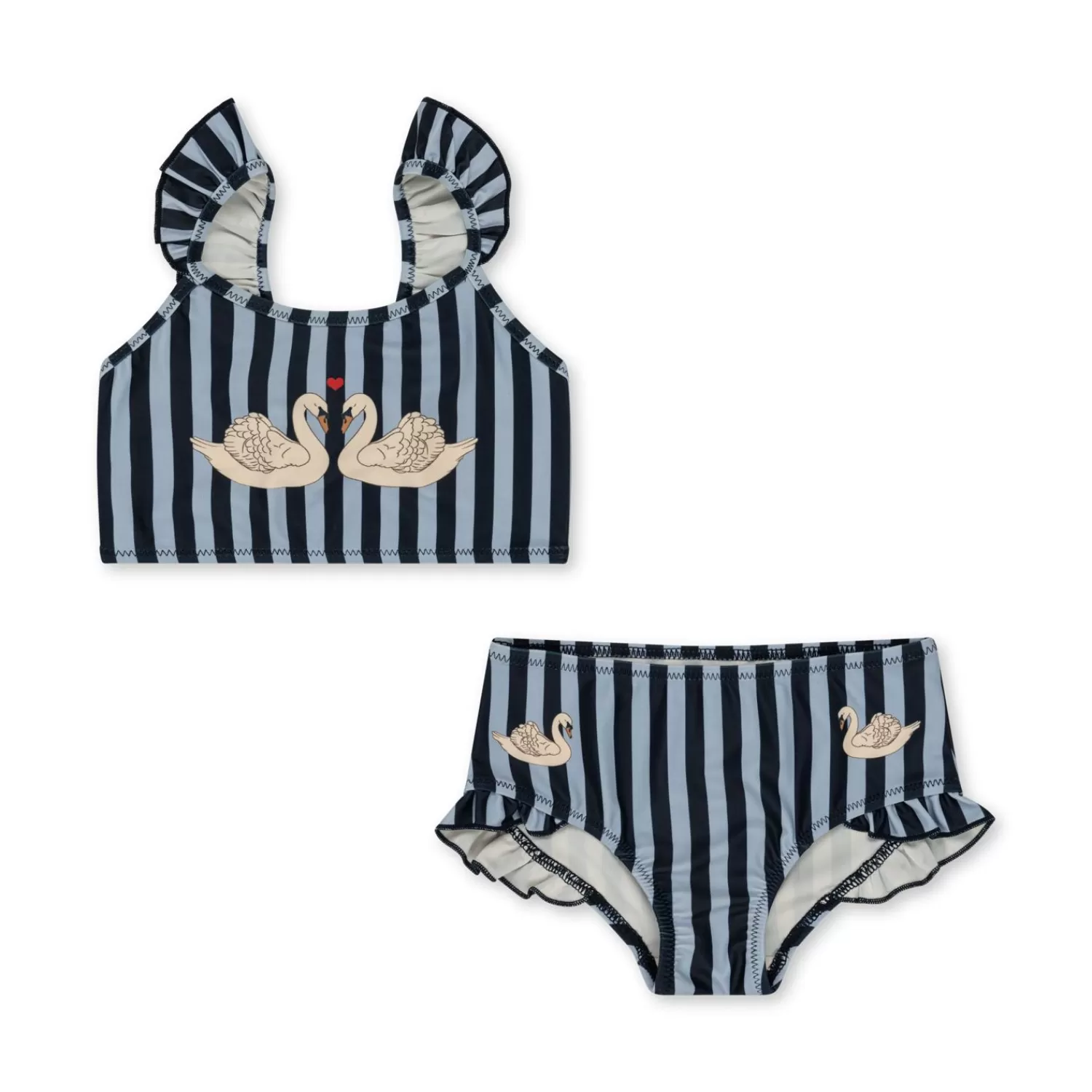 Outlet Konges Sløjd Dea-Bikini Met Ruches - Navy Stripe