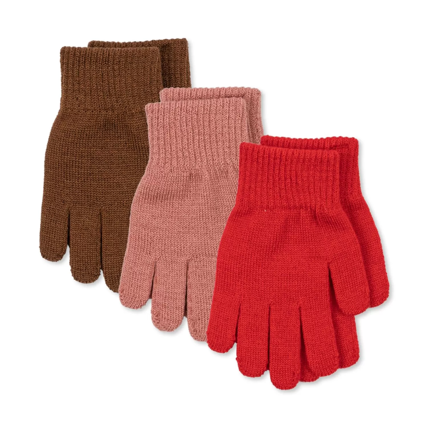 Hot Konges Sløjd Filla-Handschoenen - Rose/Pecan/Scarlet