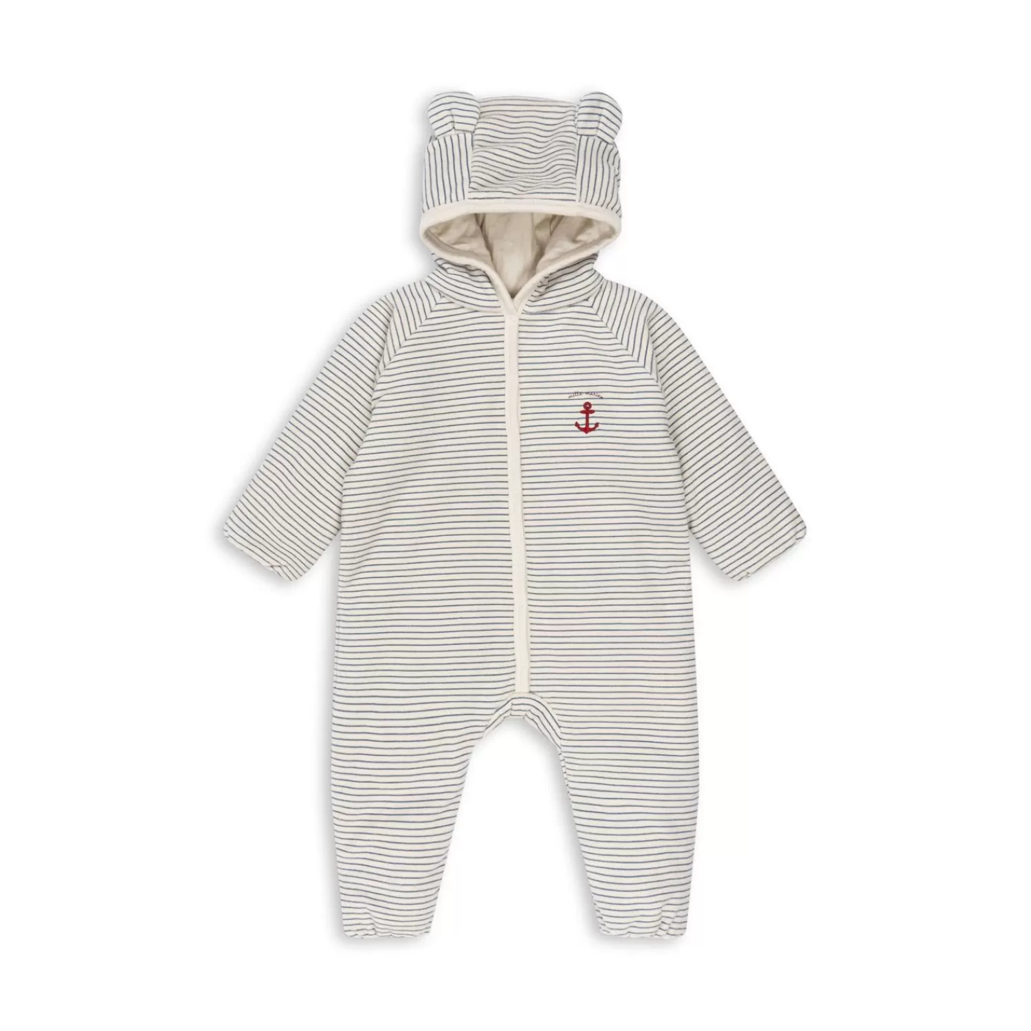 Online Konges Sløjd Itty-Onesie Met Capuchon - Stripe Bluie