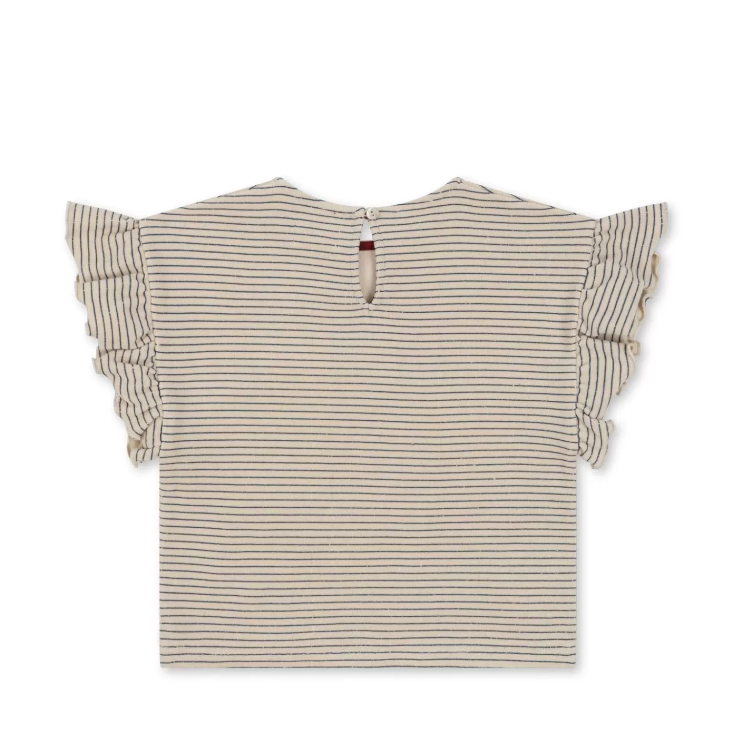 Sale Konges Sløjd Itty-T-Shirt Met Ruches - Stripe Bluie