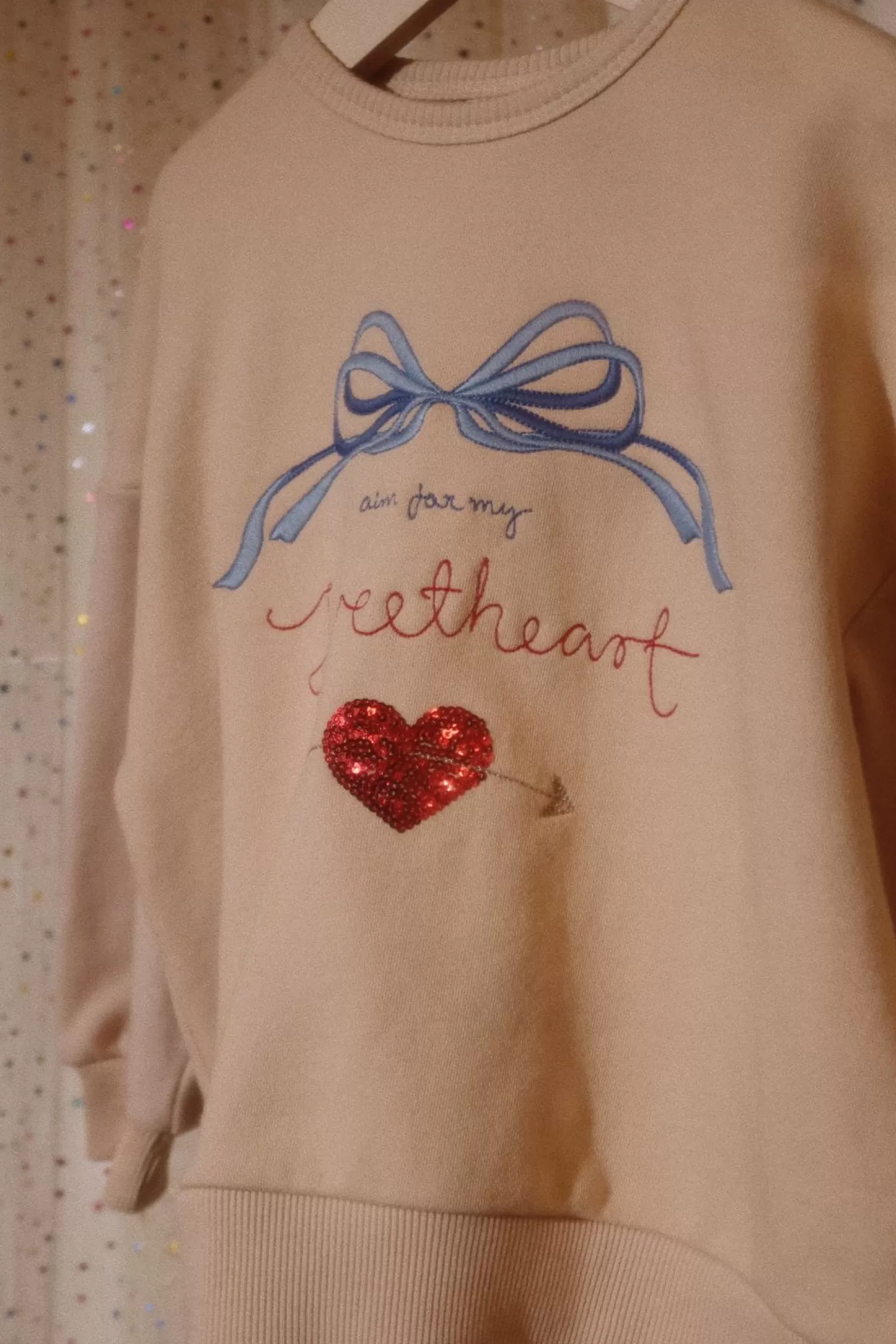 New Konges Sløjd Lou-Sweatshirt Glitter - Coeur Frappe