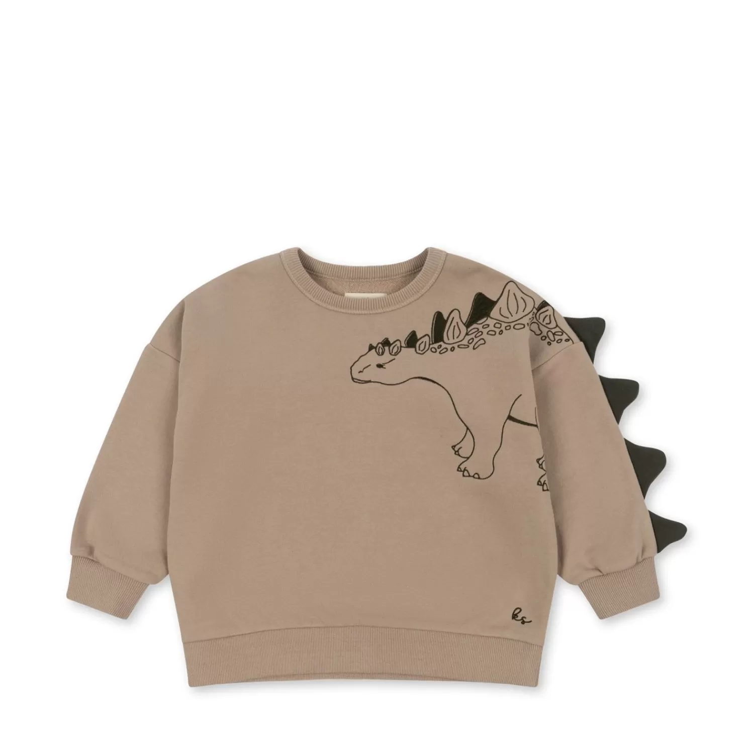 Discount Konges Sløjd Lou-Sweatshirt Met Dinostekels - Oxford Tan