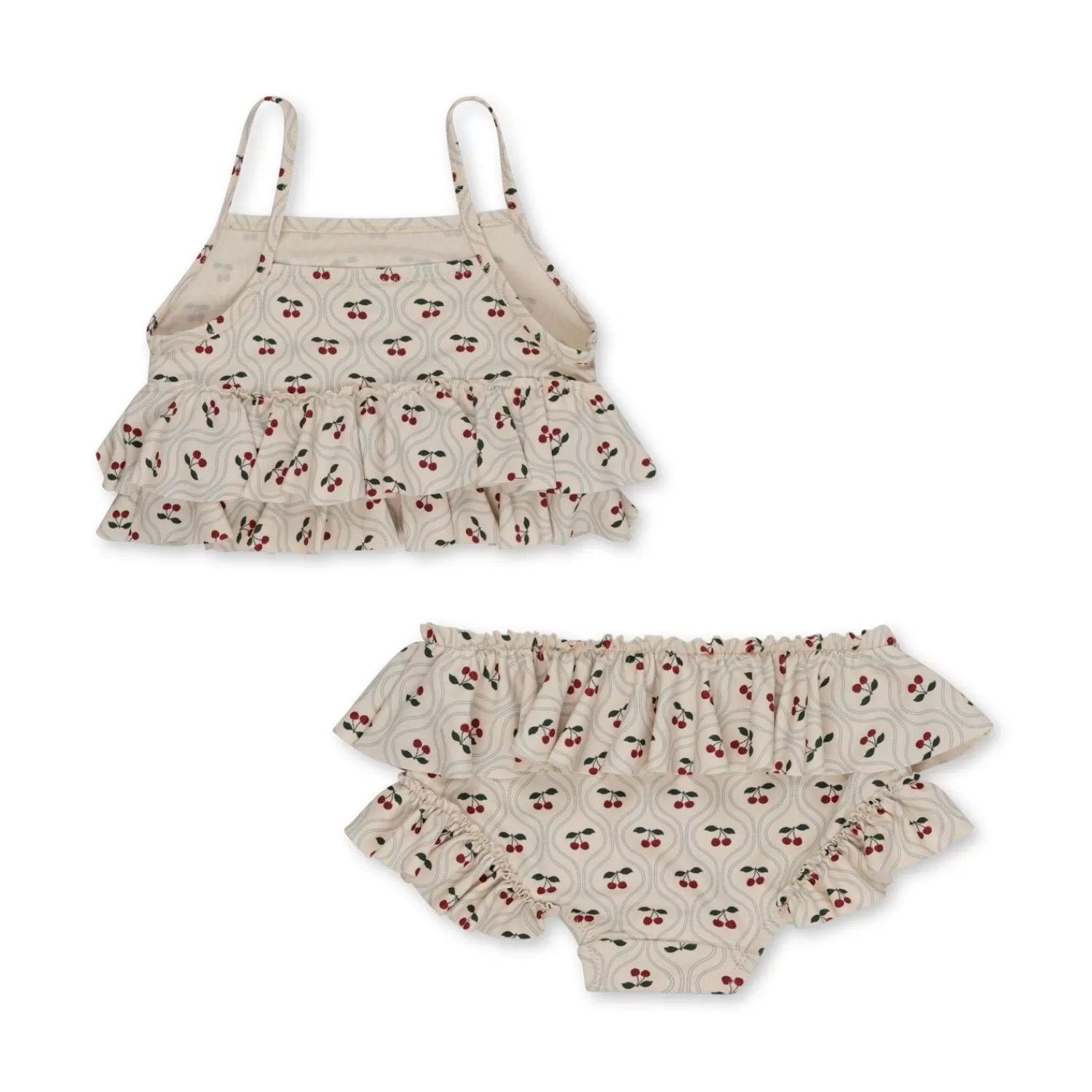 Outlet Konges Sløjd Manuca-Bikini Met Ruches - Cherry Motif