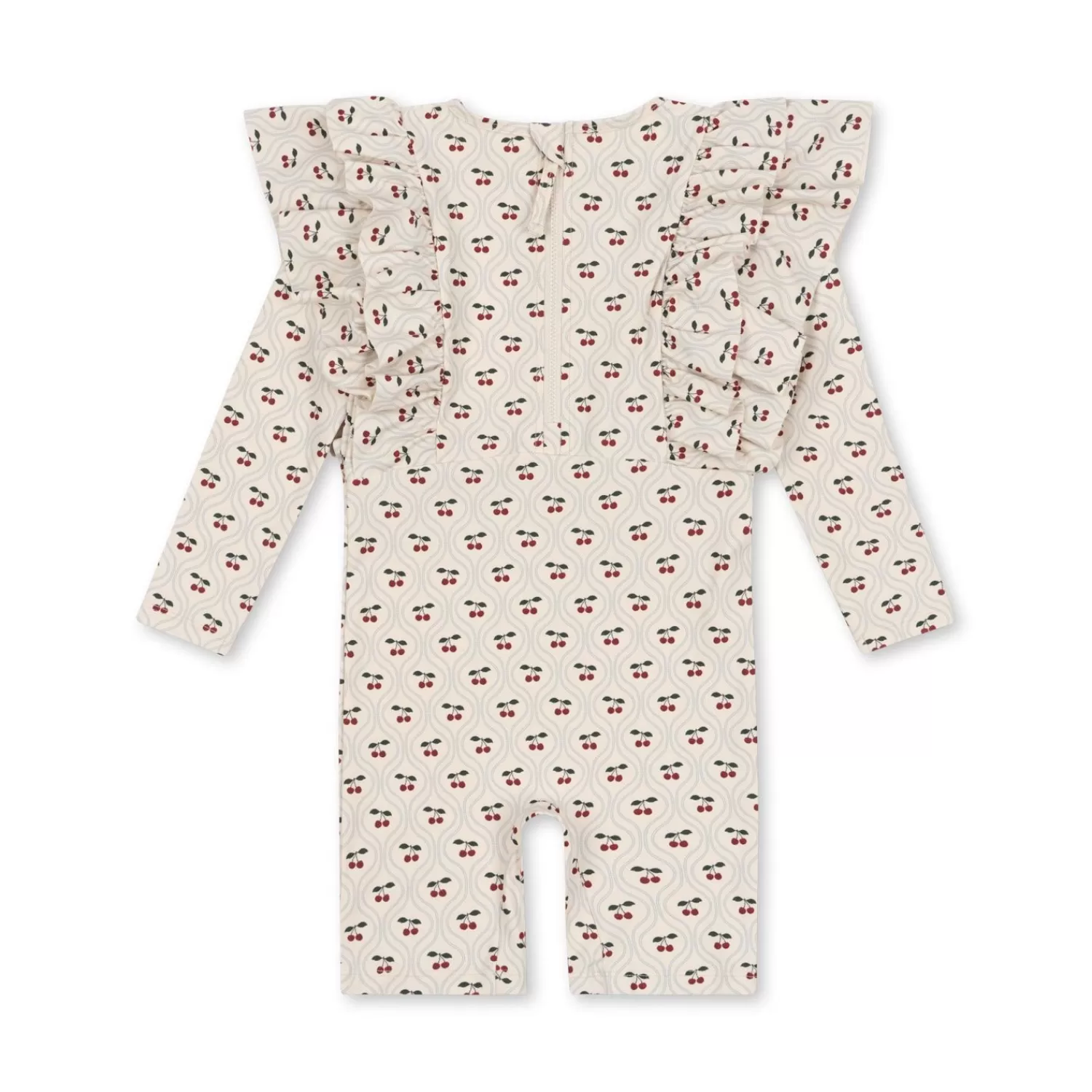 Sale Konges Sløjd Manuca-Onesie Met Ruches - Cherry Motif