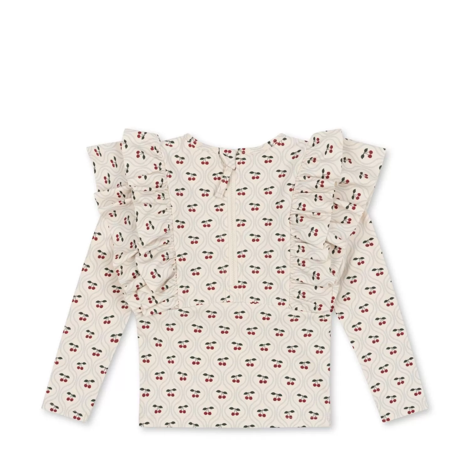 Fashion Konges Sløjd Manuca-Zwemshirt Met Ruches - Cherry Motif