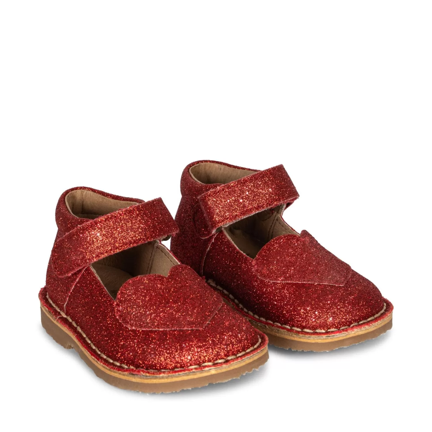 Store Konges Sløjd Minnie-Glitterschoenen Met Hart - Christmas Red