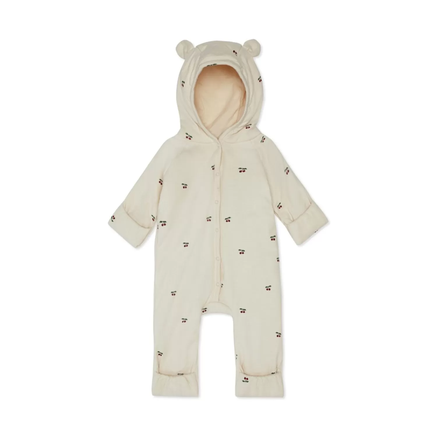 Outlet Konges Sløjd Nieuwborn Onesie Met Capuchon - Cherry