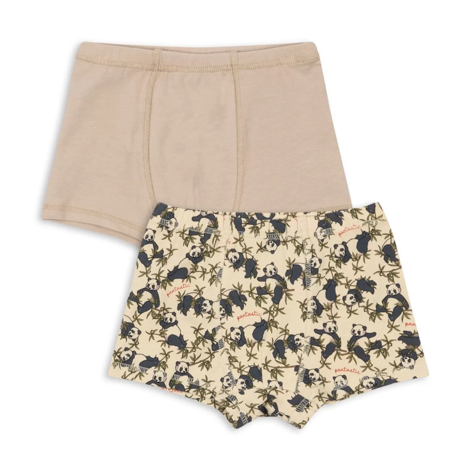 Online Konges Sløjd Set Van 2 Basic-Boxers Jongen - Panda/Oxford Tan