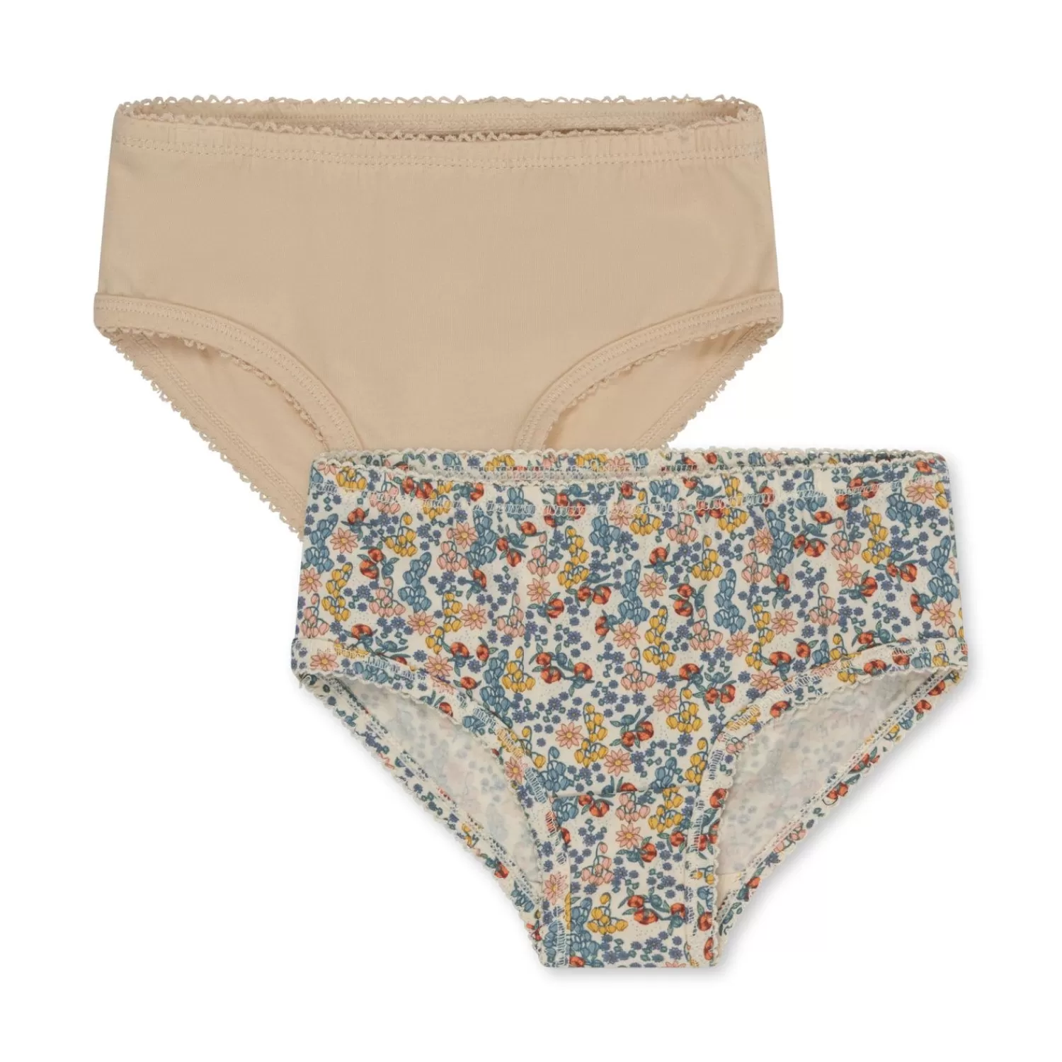 Fashion Konges Sløjd Set Van 2 Basic-Onderbroeken Meisje - Bibi Fleur/Brazilian Sand