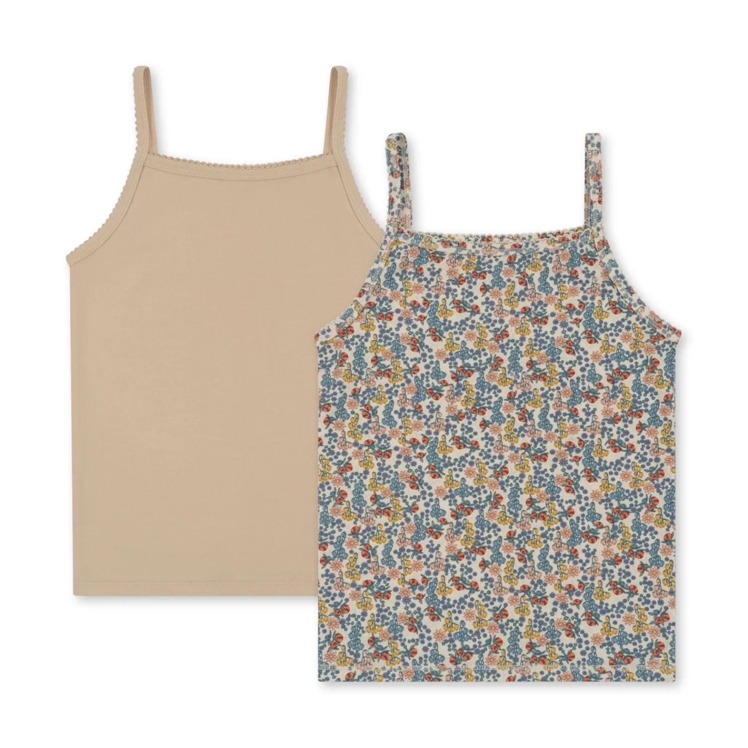 Flash Sale Konges Sløjd Set Van 2 Basic-Tops Met Spaghettibandjes - Bibi Fleur/Brazilian Sand