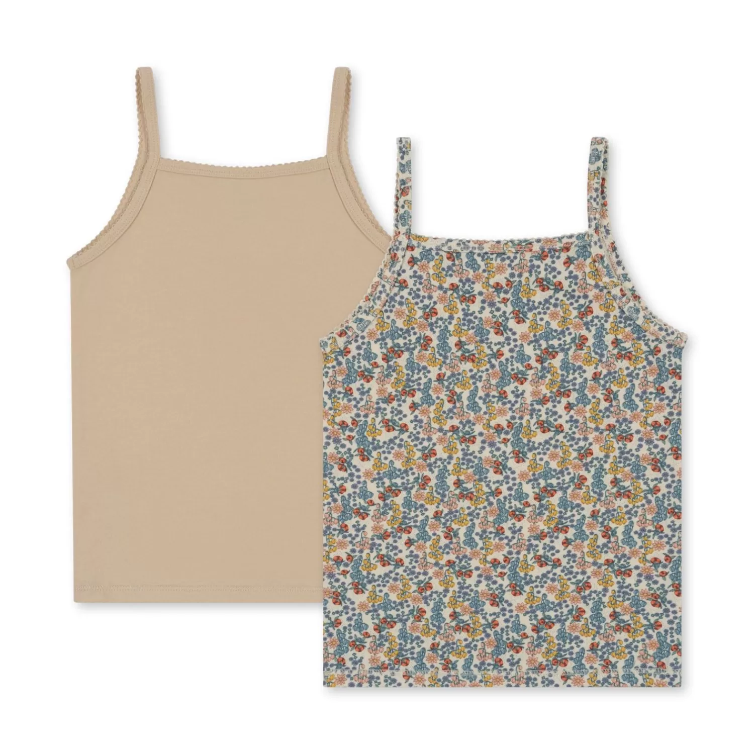 Flash Sale Konges Sløjd Set Van 2 Basic-Tops Met Spaghettibandjes - Bibi Fleur/Brazilian Sand