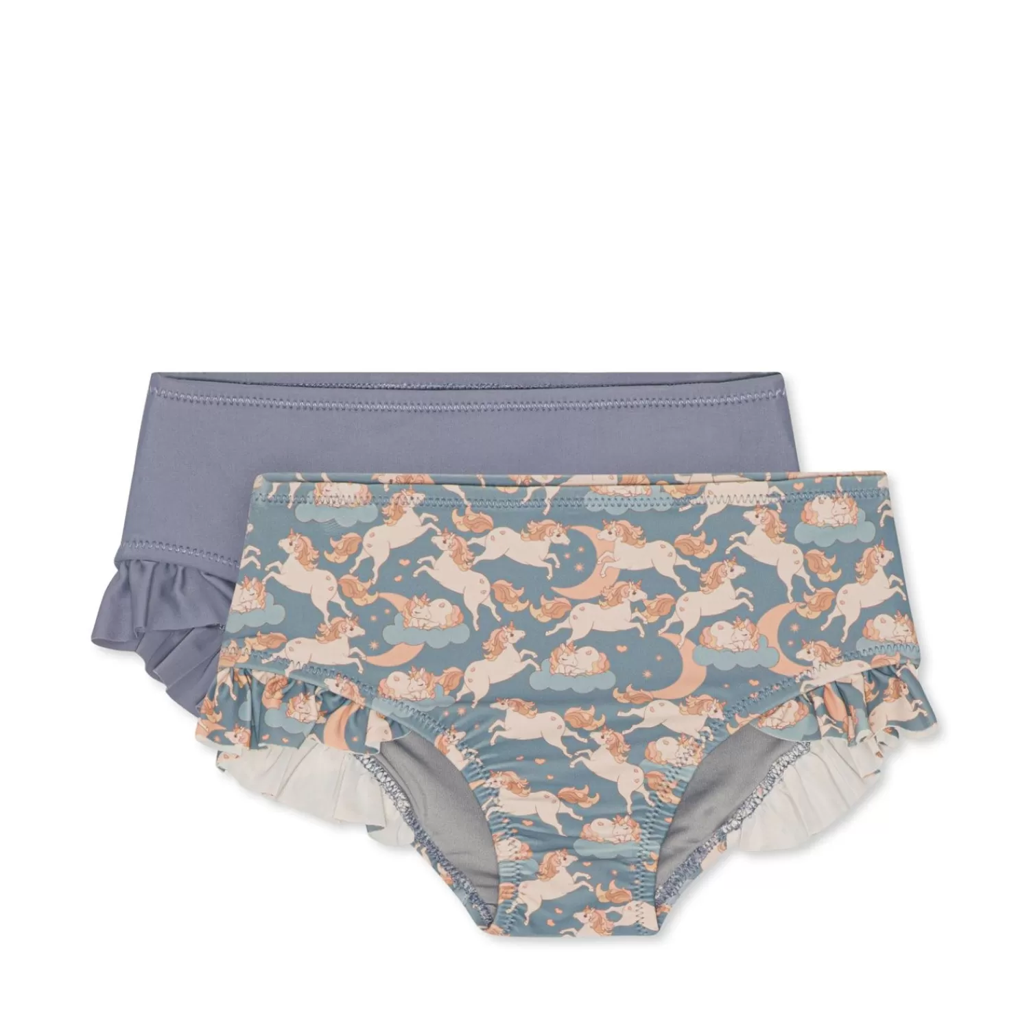 Clearance Konges Sløjd Set Van 2 Manuca-Bikinibroekjes - Unicorn Blue