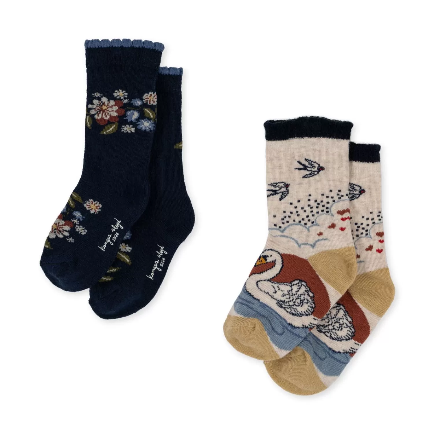 Flash Sale Konges Sløjd Set Van 2 Paar Sokken Van Jacquard Bloem - Flower